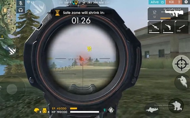 Trong free fire người chơi sẽ quan sát trên bản đồ rồi tìm điểm hạ cánh phù hợp